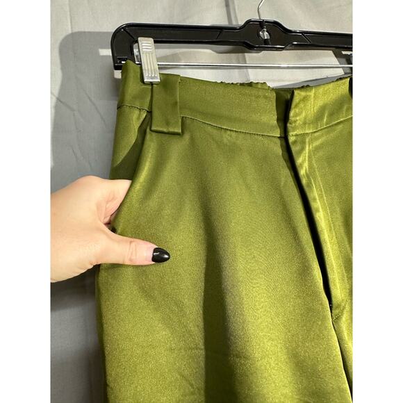 Revolve Superdown Pants Womens Large Green Parachute Cargo Trousers Joggers - Picture 5 of 12